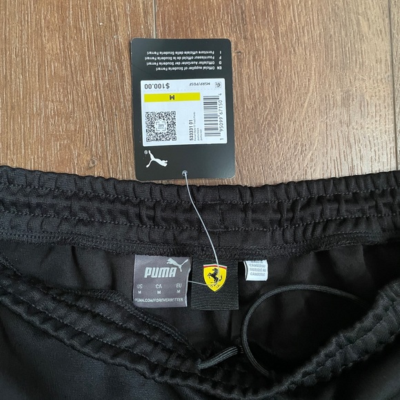 Puma x Ferrari T7 Men's Regular Fit Cotton Track Pants Medium - Picture 2 of 3
